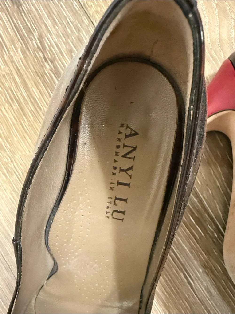 Anyi Lu Tortoiseshell Patent Leather Pumps in Brown